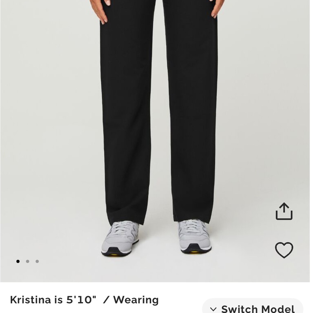 Figs Black Livingston Scrub Pant Small Tall